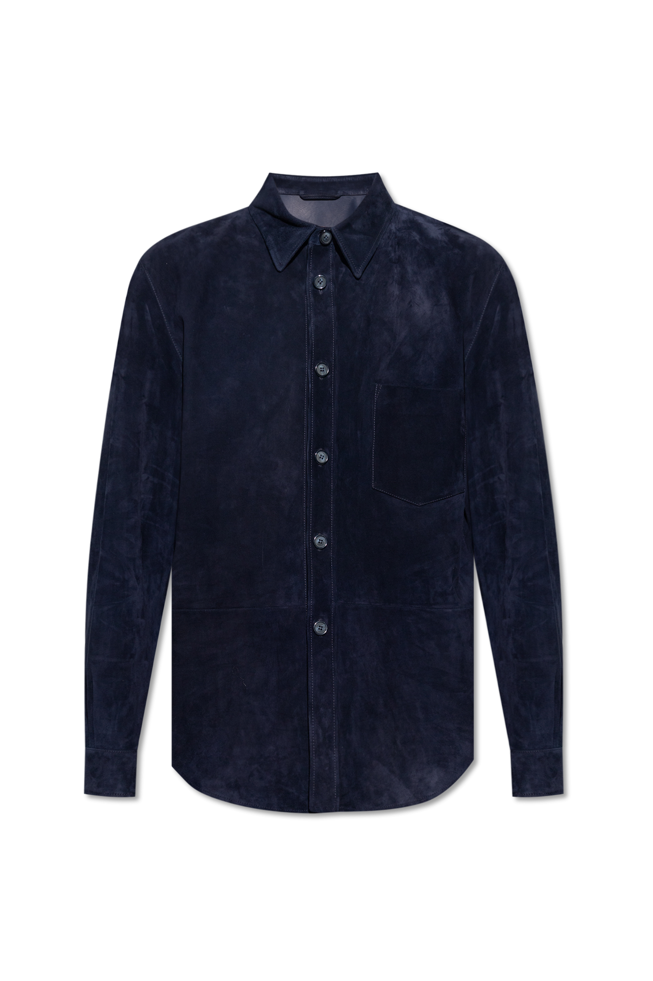 Navy blue Suede shirt Giorgio Armani Vitkac GB